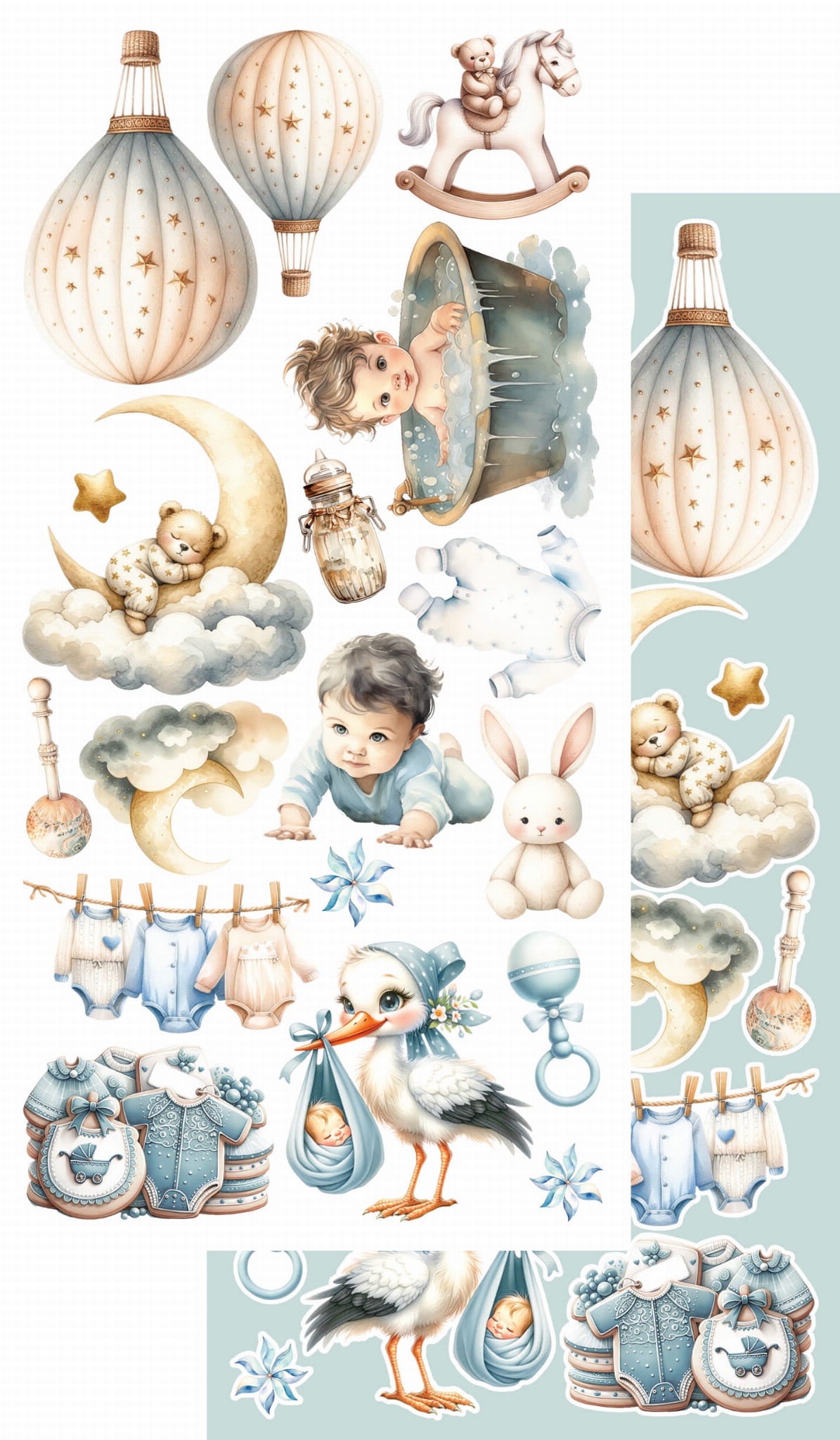 My Little Baby Boy 6x12 Cut-A-Part Sheets