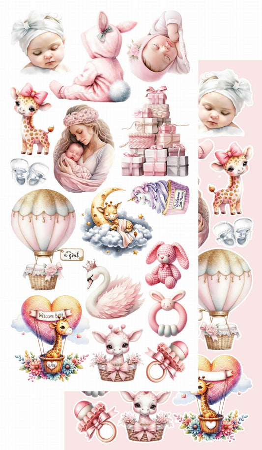 My Little Baby GIRL 6x12 Cut-A-Part sheets