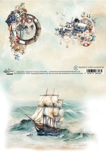 Ocean blue Rice paper 02