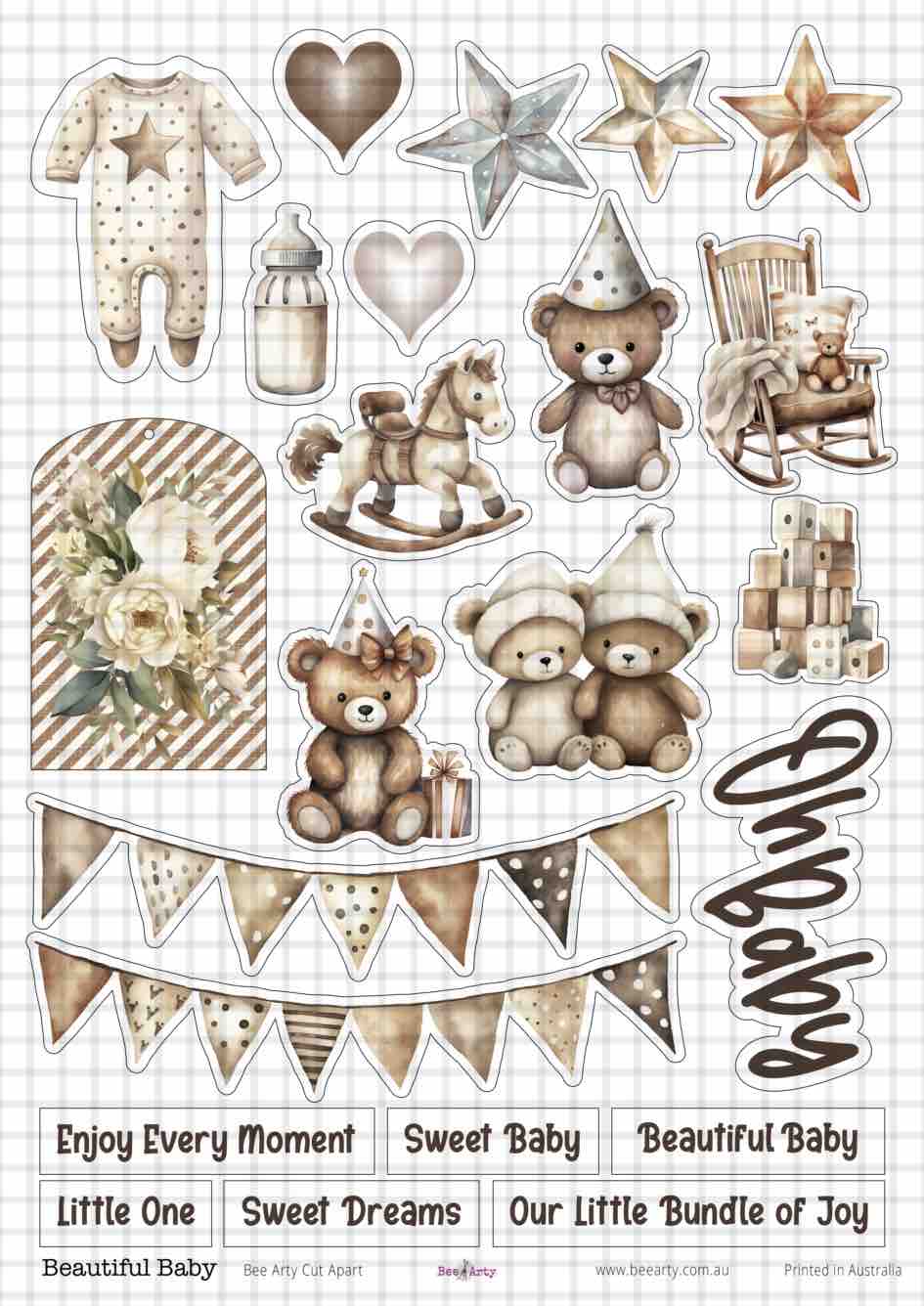 A4 Cut Apart - Assorted - Beautiful Baby
