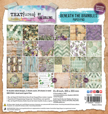 TEXT{ures} Beneath the Brambles 8in x 8in Paper Pad