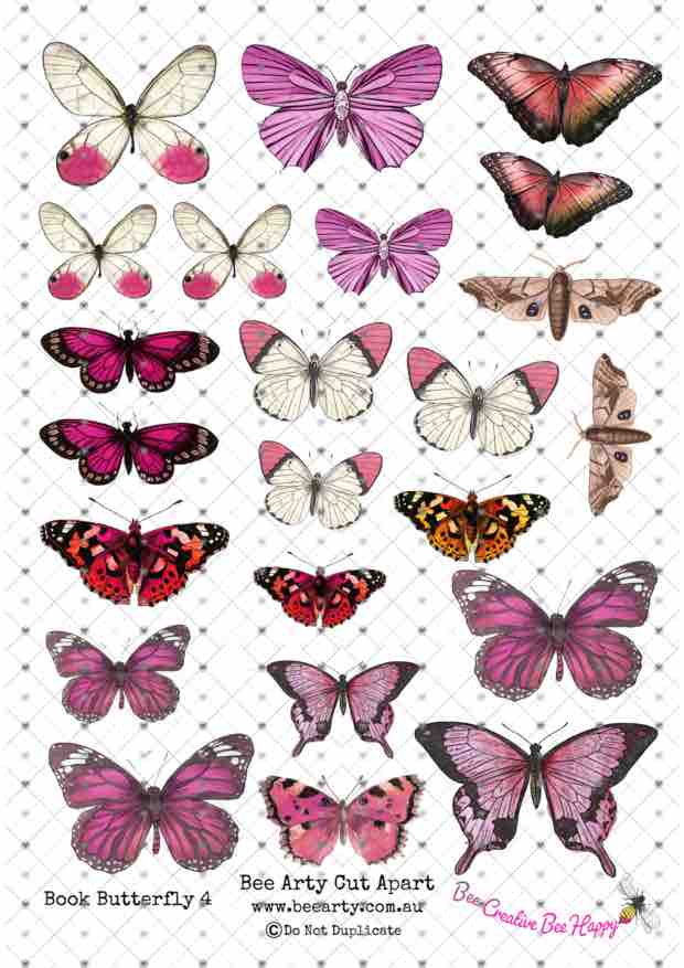 A4 Cut Apart - Assorted - Butterfly 4