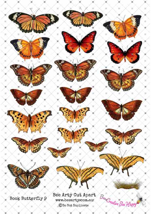 A4 Cut Apart - Assorted - Butterfly 9
