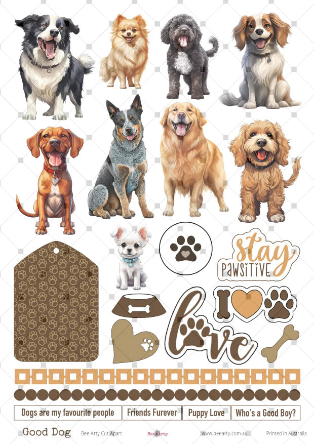 A4 Cut Apart - Assorted - Good Dog