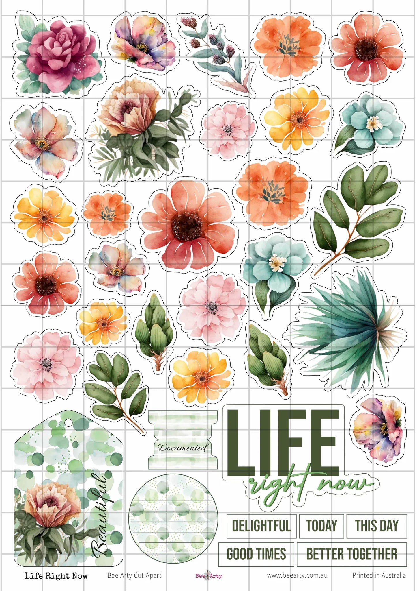 A4 Cut Apart - Assorted - Life Right Now