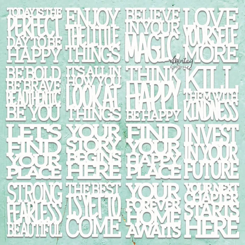 Chipboard - Positive Sayings