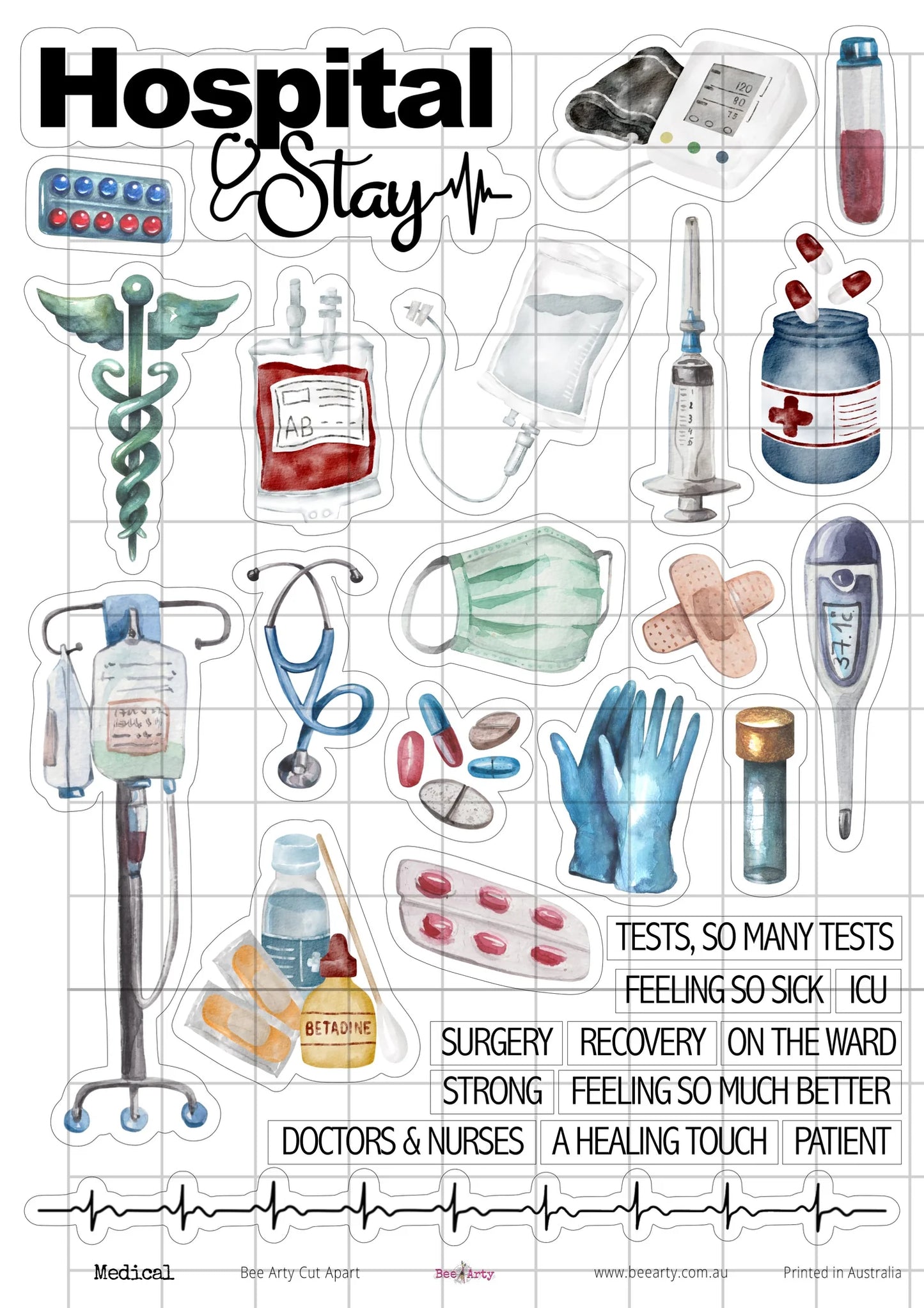 A4 Cut Apart - Assorted - Medical