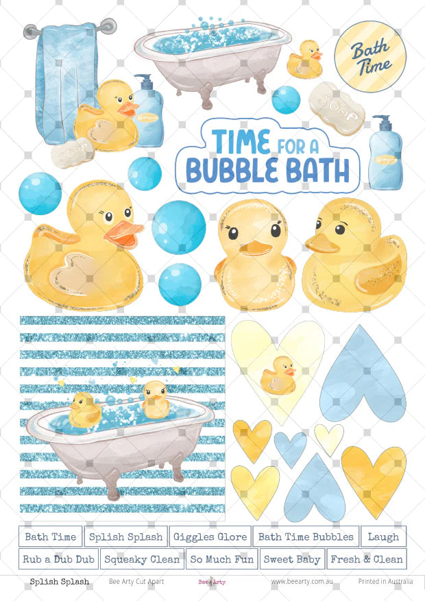 A4 Cut Apart - Assorted - Splish Splash