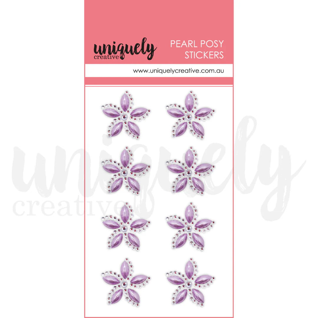 Pearl Posey Stickers - Purple