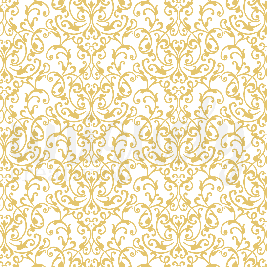 12x12 Damask Foil Acetate