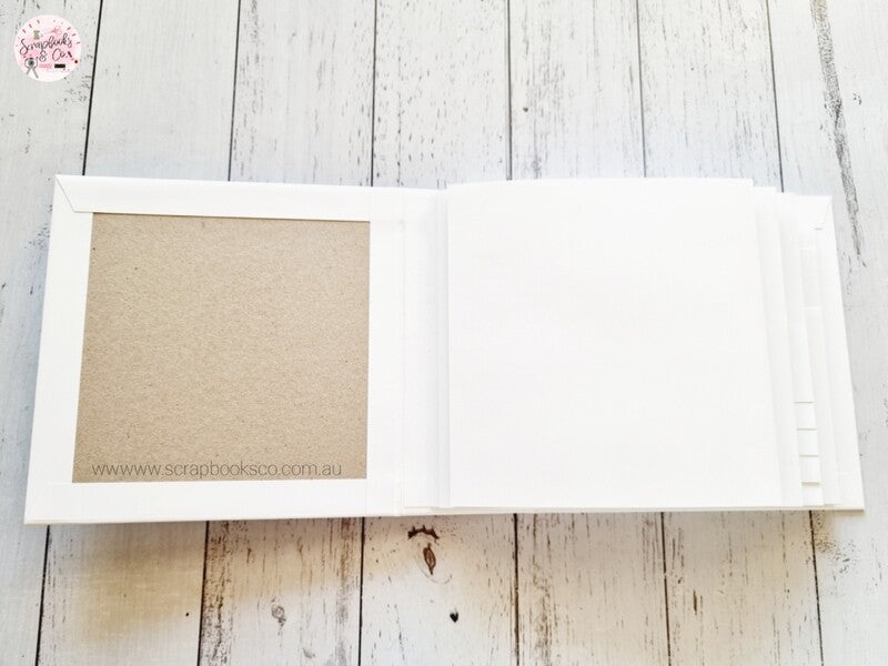 6.5 x 6.5 Blank White Mini Album