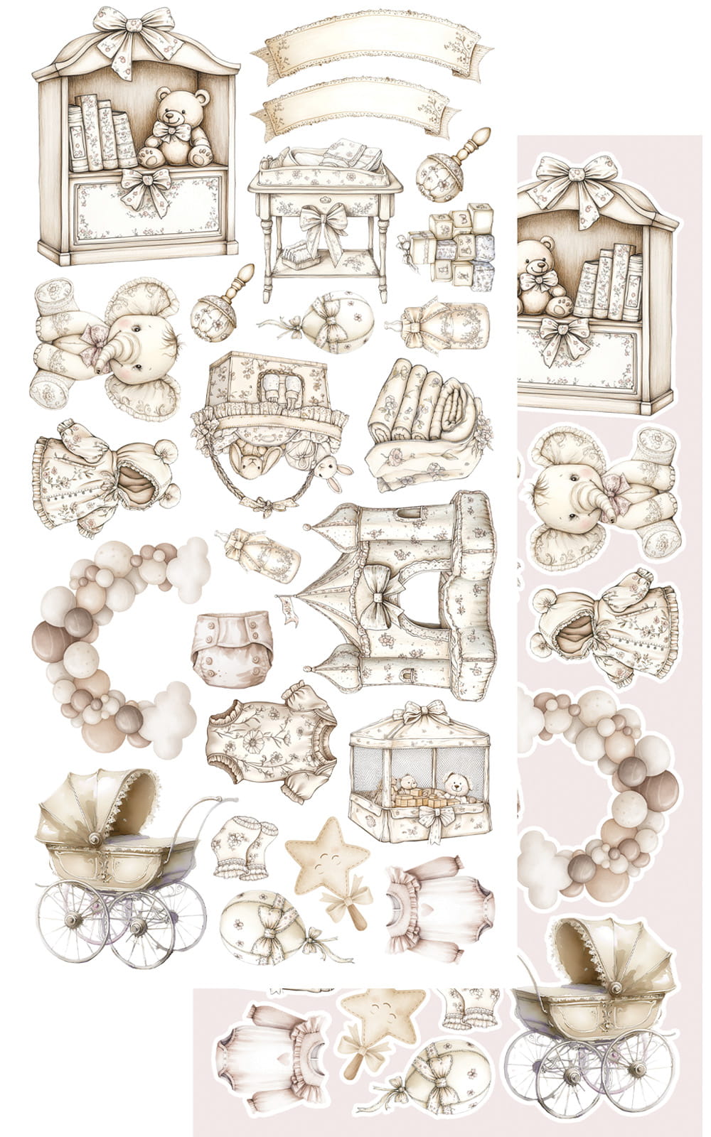 The Baby GIRL 6X12 Cut-A-Part Sheets