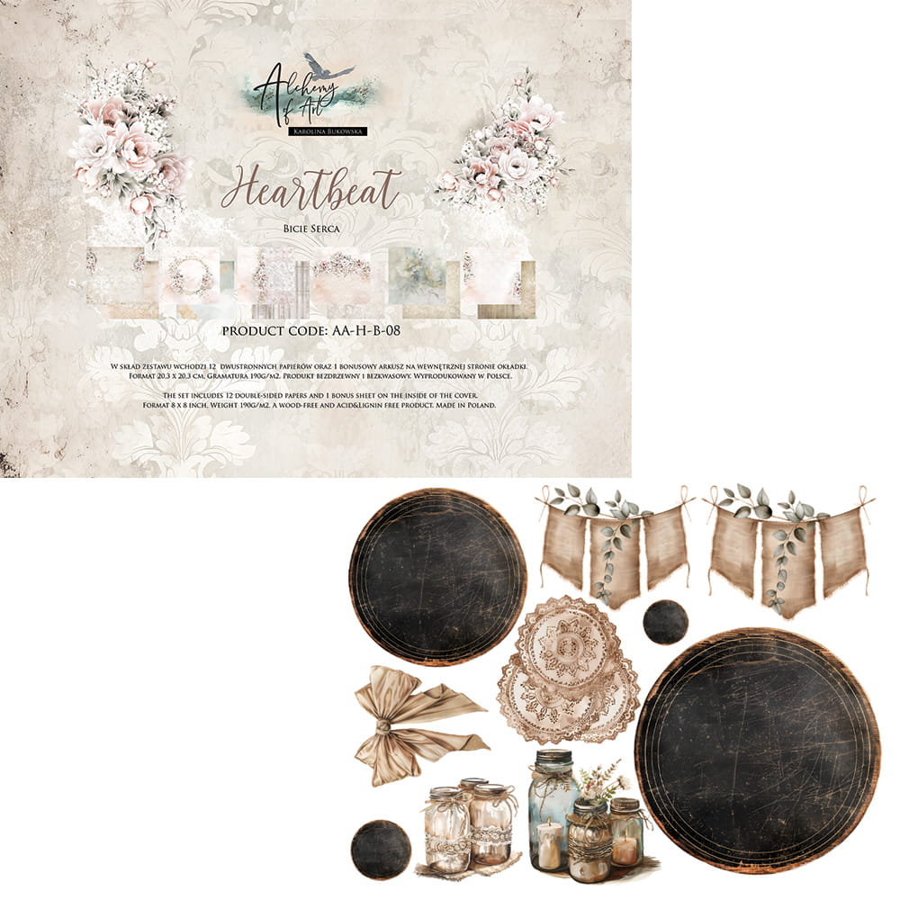 Heartbeat 8x8 Scrapbooking Paper Set