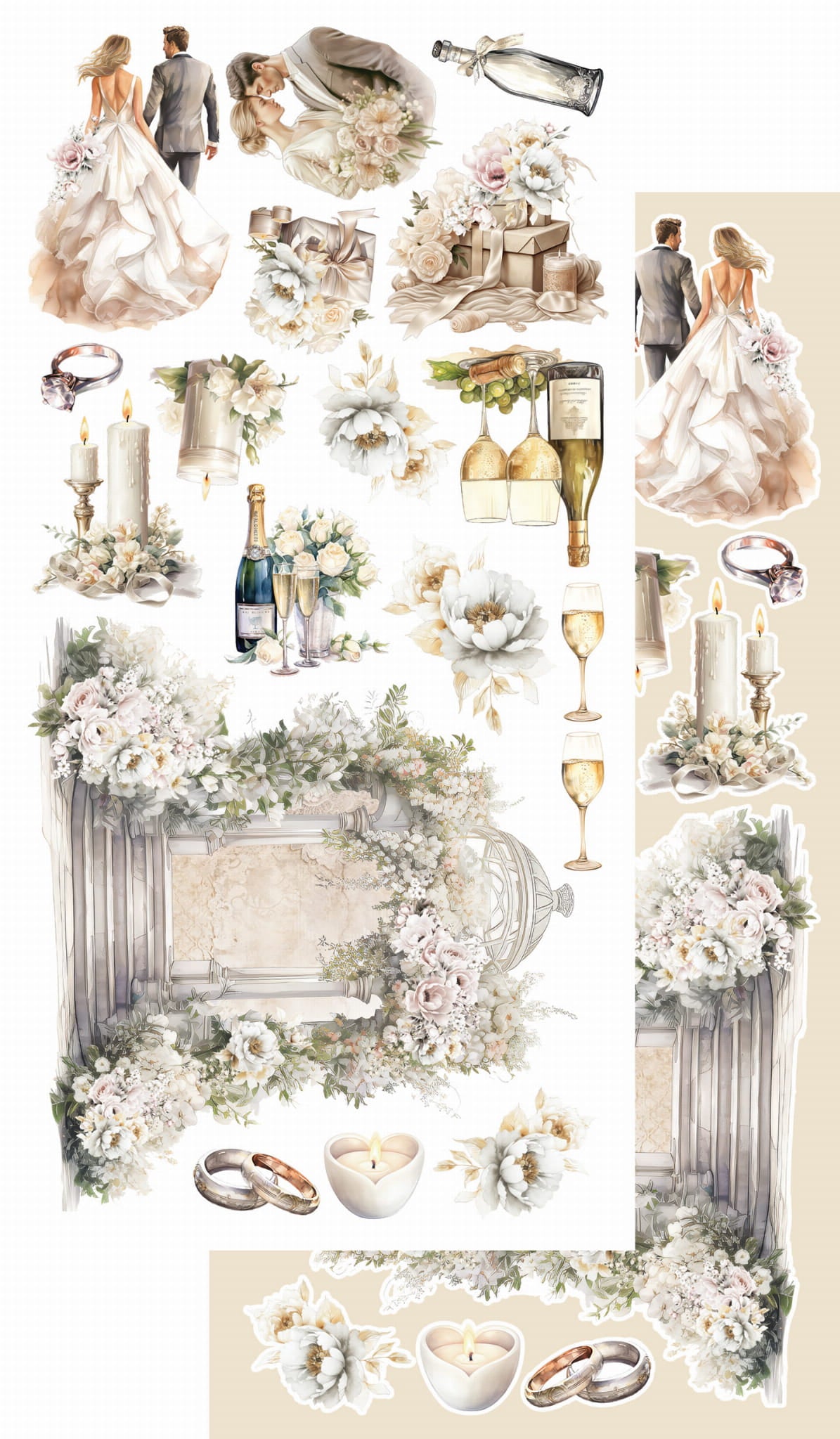 Heartbeat - Wedding 6x12 Cut-A-Part Sheets