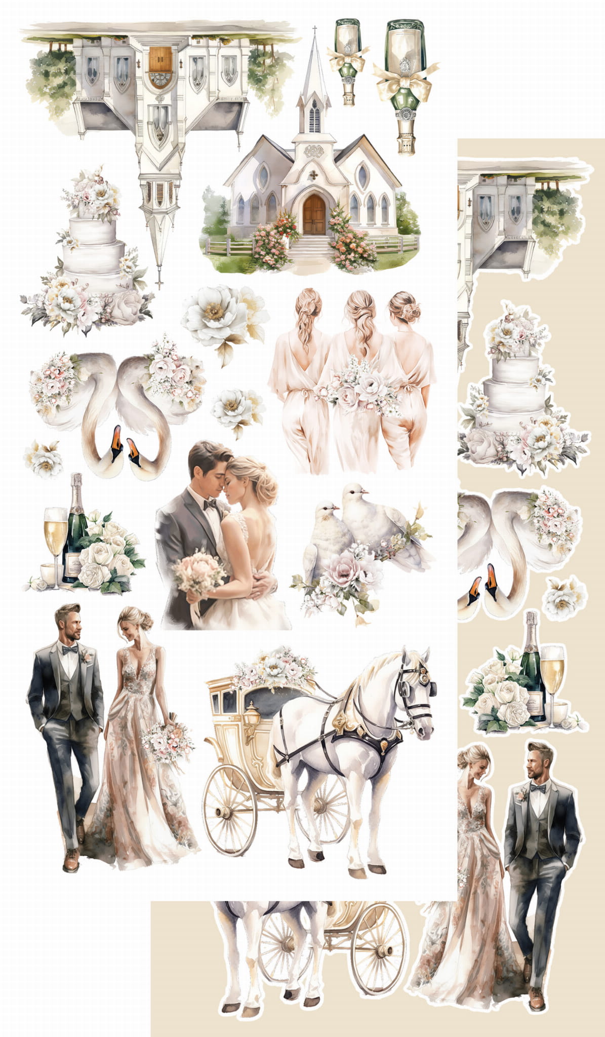 Heartbeat - Wedding 6x12 Cut-A-Part Sheets