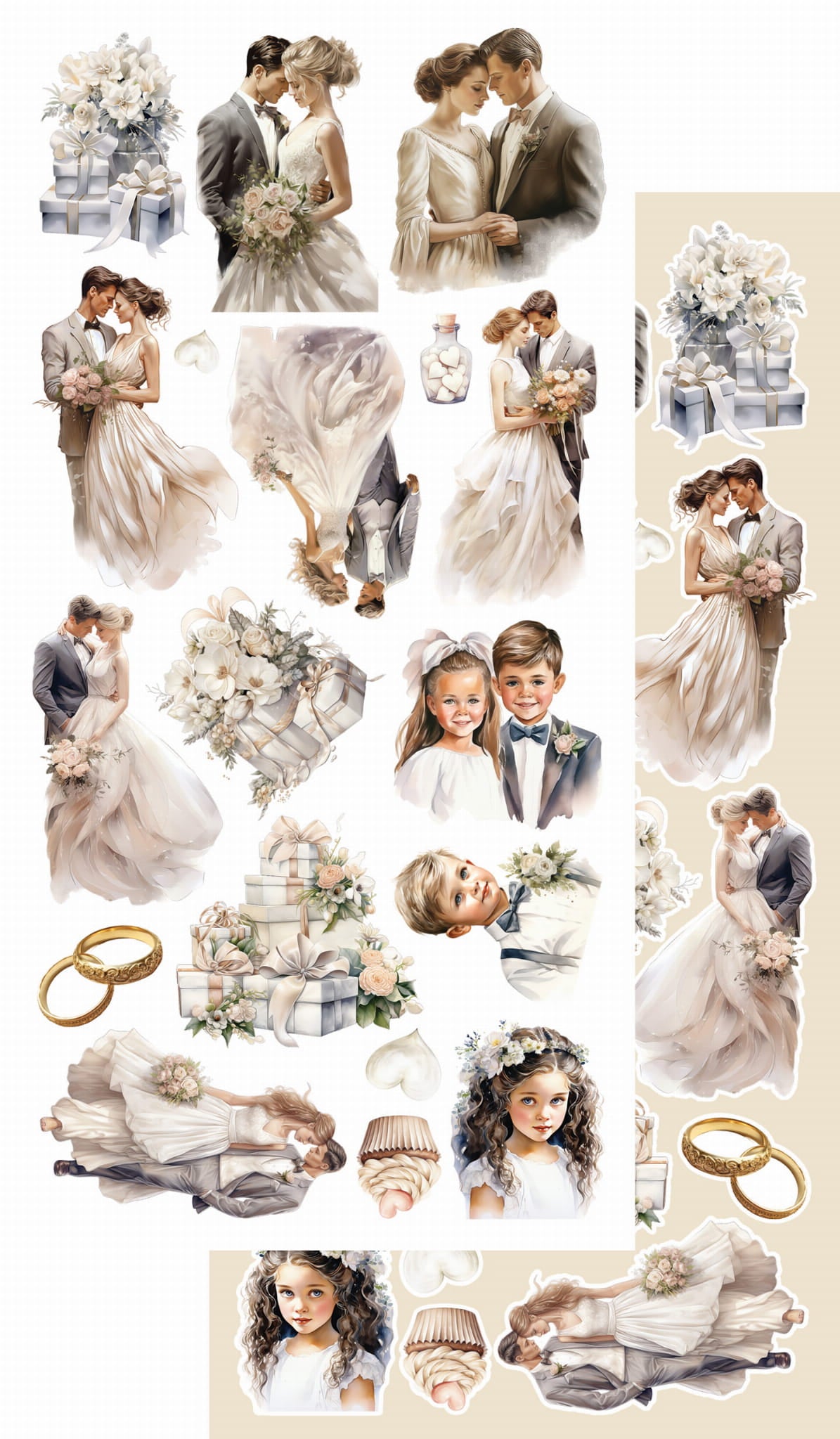 Heartbeat - Wedding 6x12 Cut-A-Part Sheets