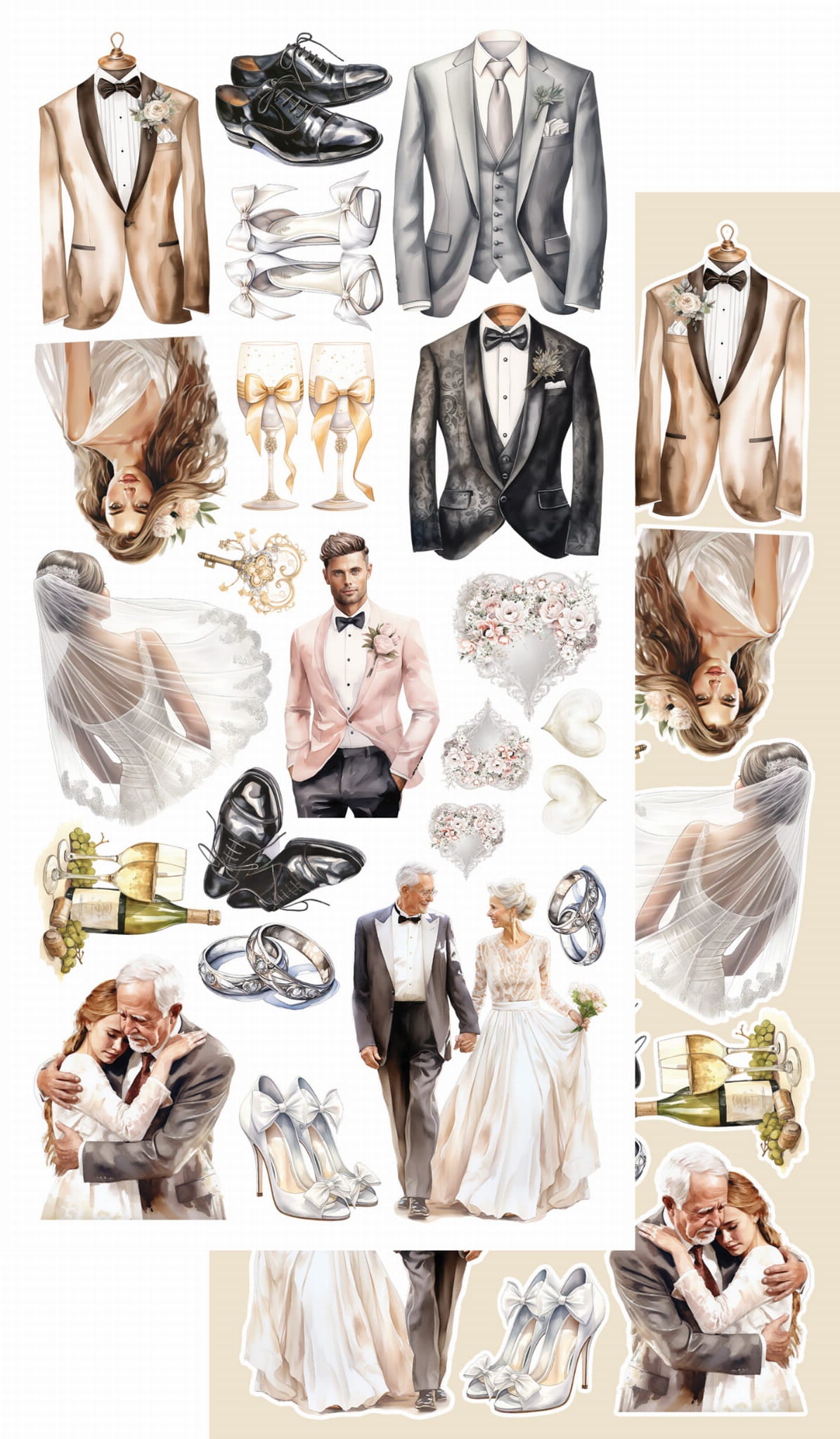 Heartbeat - Wedding 6x12 Cut-A-Part Sheets