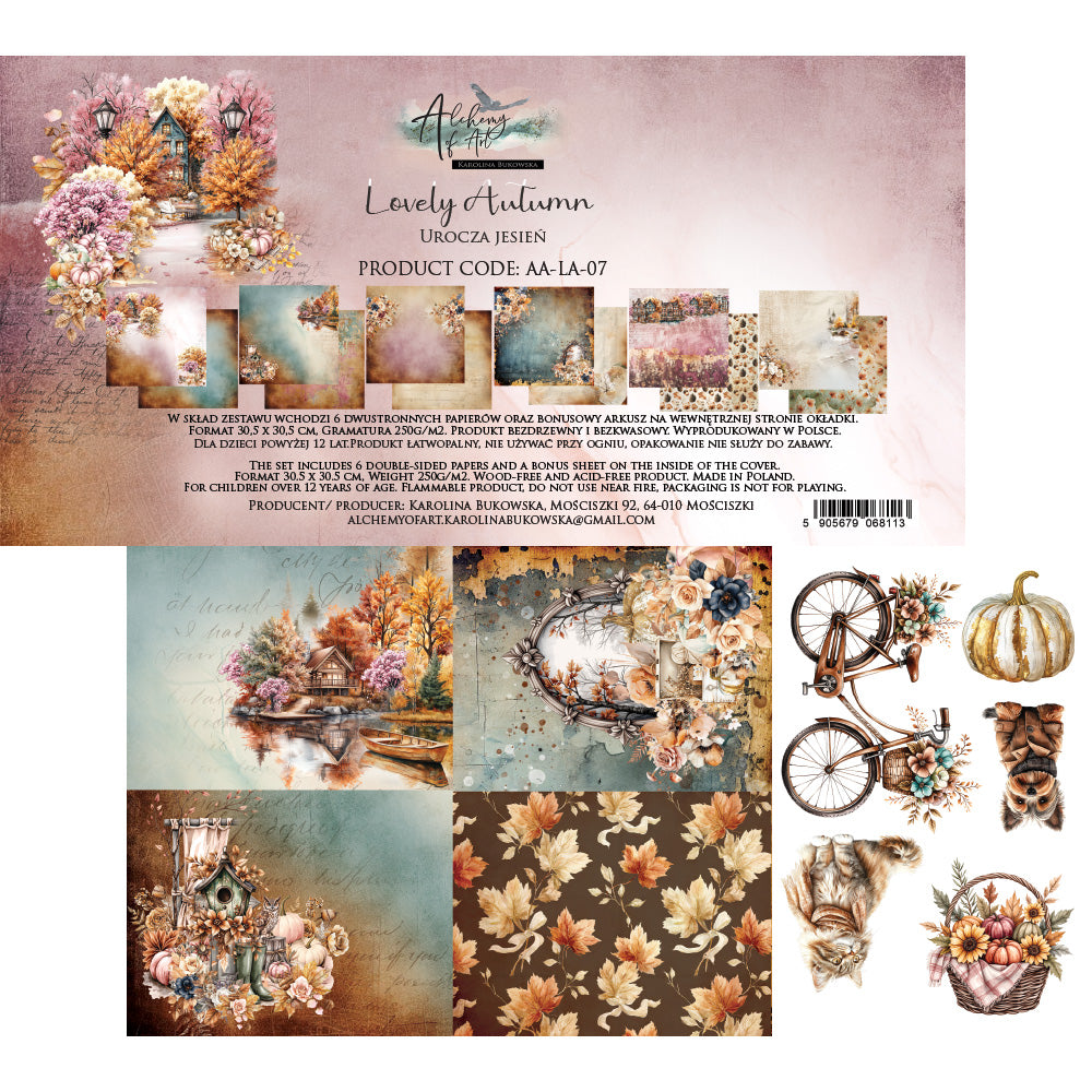 Lovely Autumn 12X12 Scrapbooking Paper Set