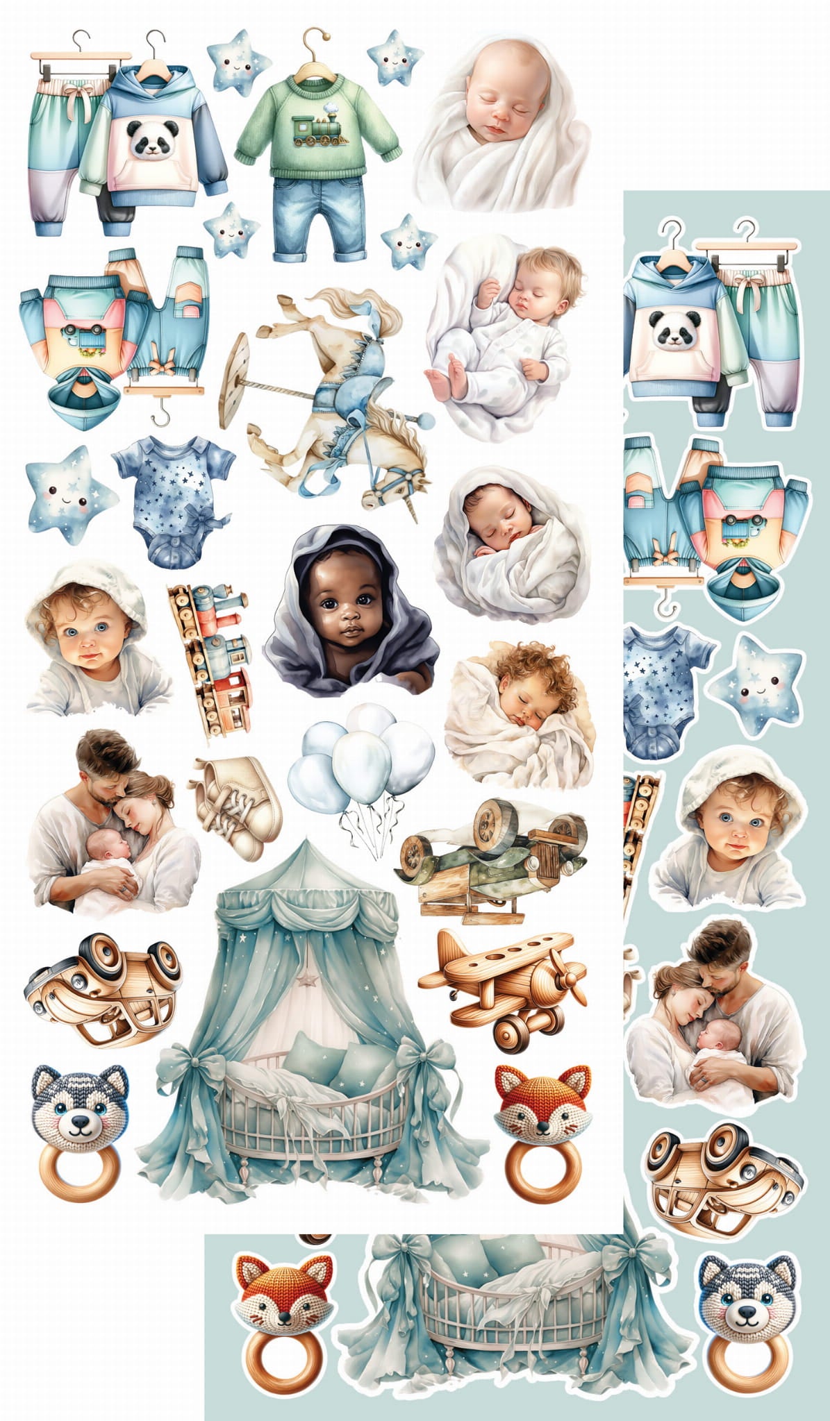 My Little Baby Boy 6x12 Cut-A-Part Sheets