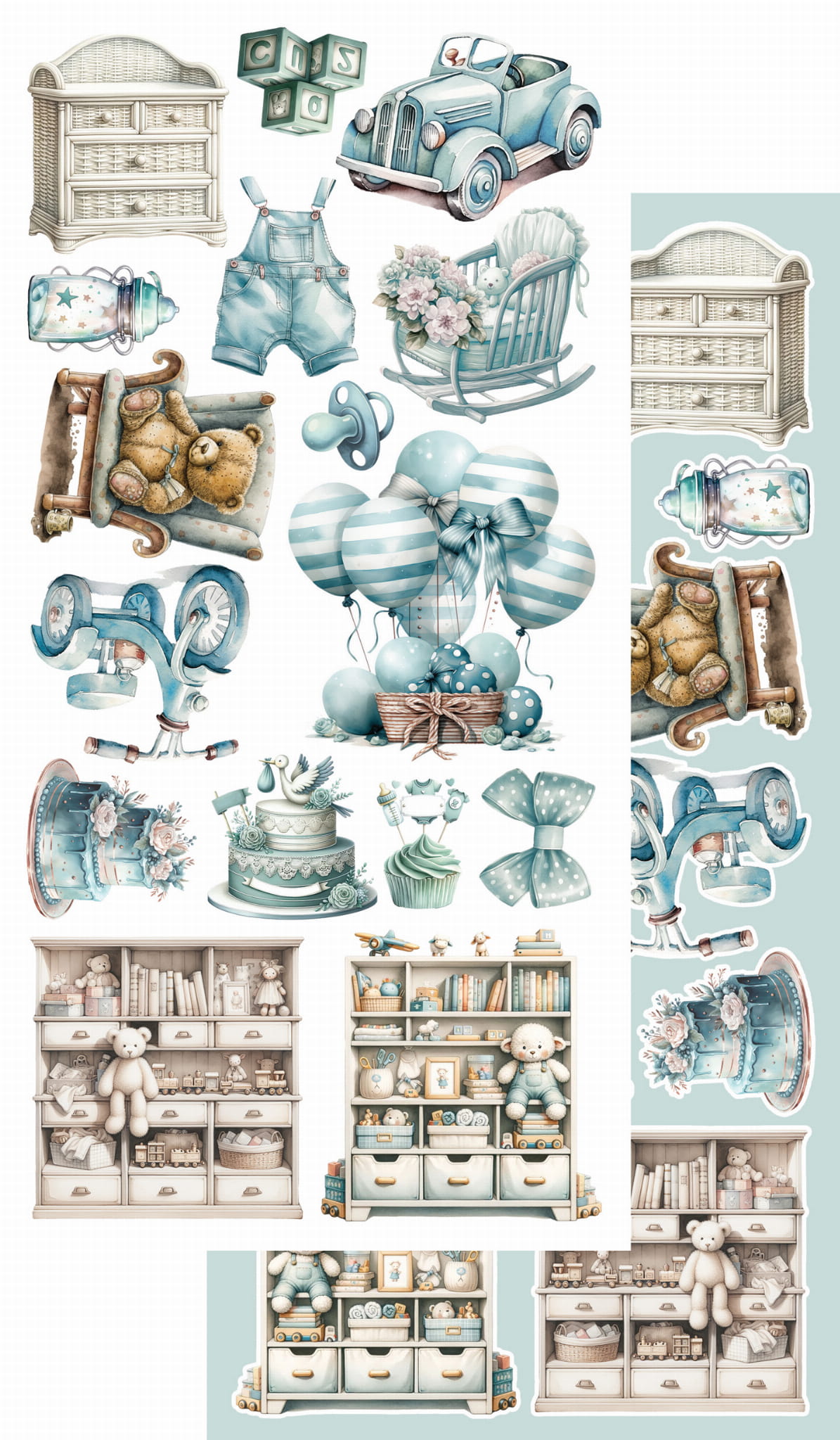 My Little Baby Boy 6x12 Cut-A-Part Sheets