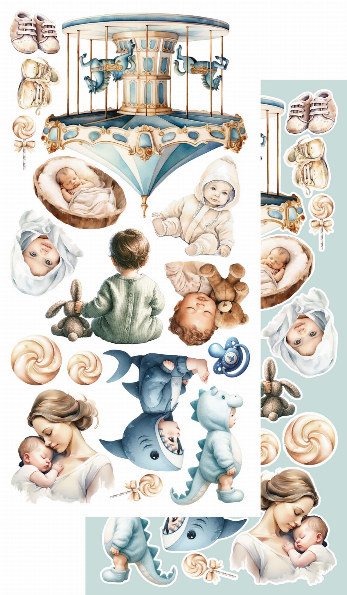 My Little Baby Boy 6x12 Cut-A-Part Sheets