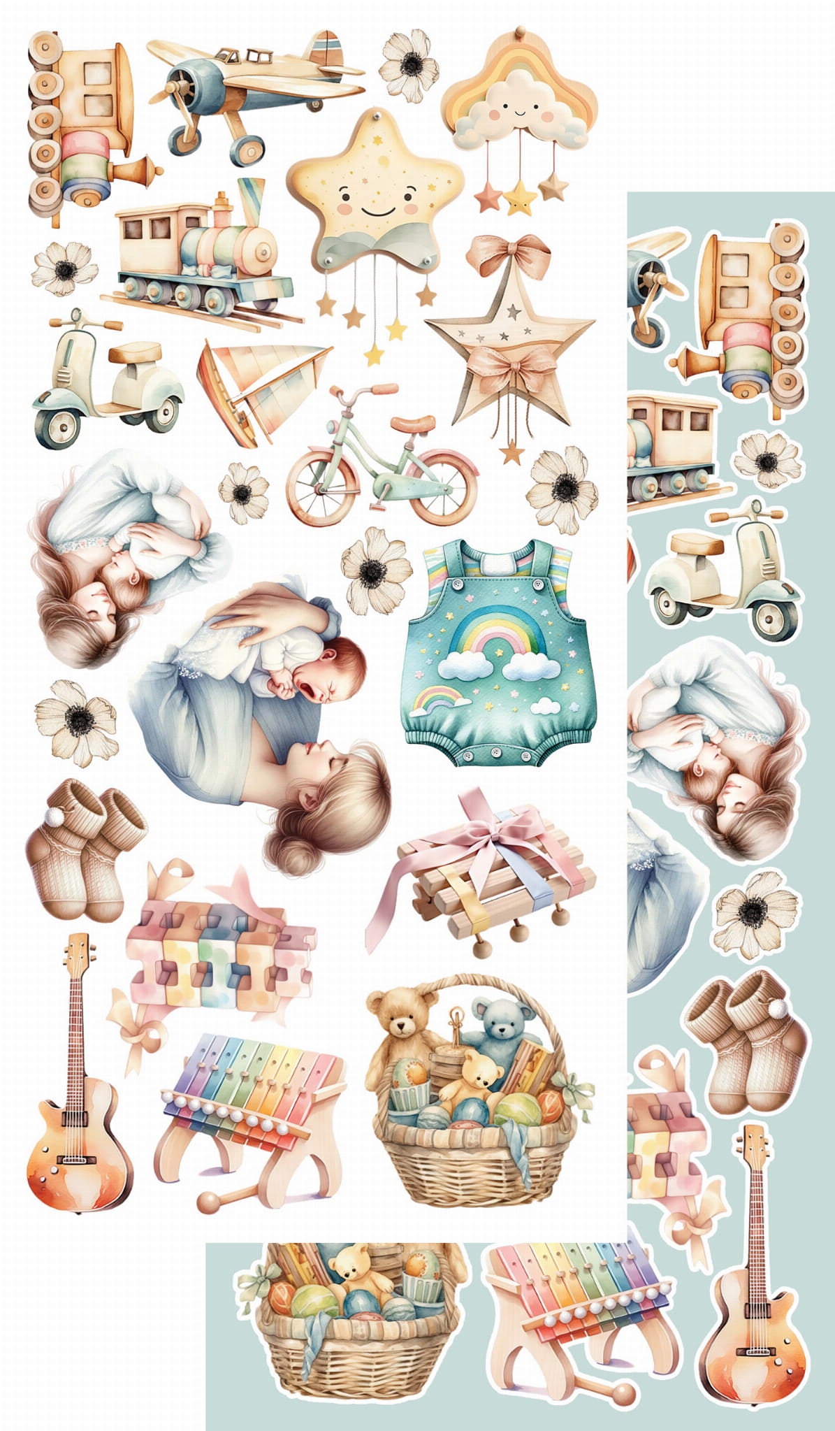 My Little Baby Boy 6x12 Cut-A-Part Sheets