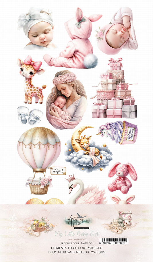 My Little Baby GIRL 6x12 Cut-A-Part sheets
