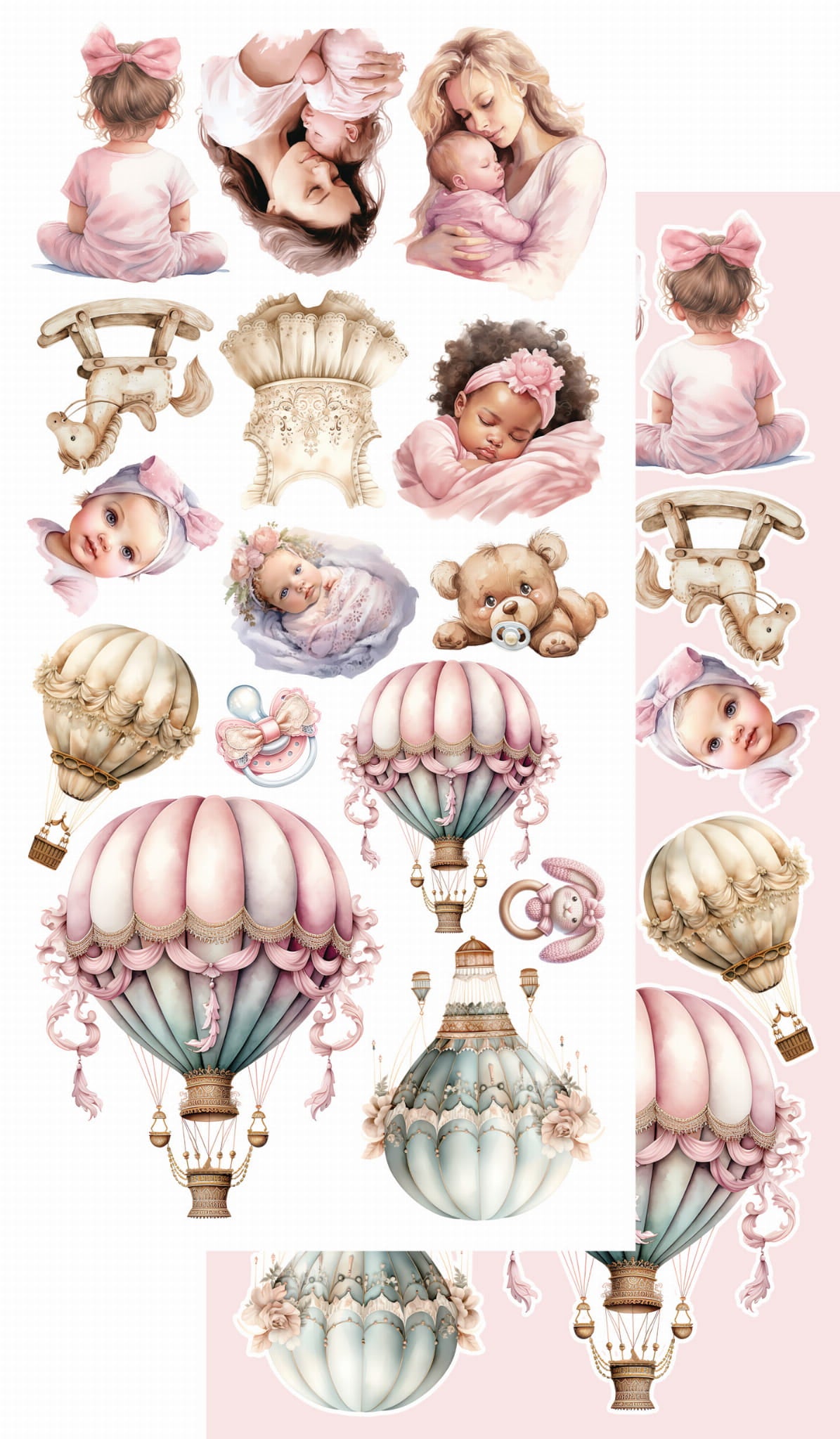 My Little Baby GIRL 6x12 Cut-A-Part sheets