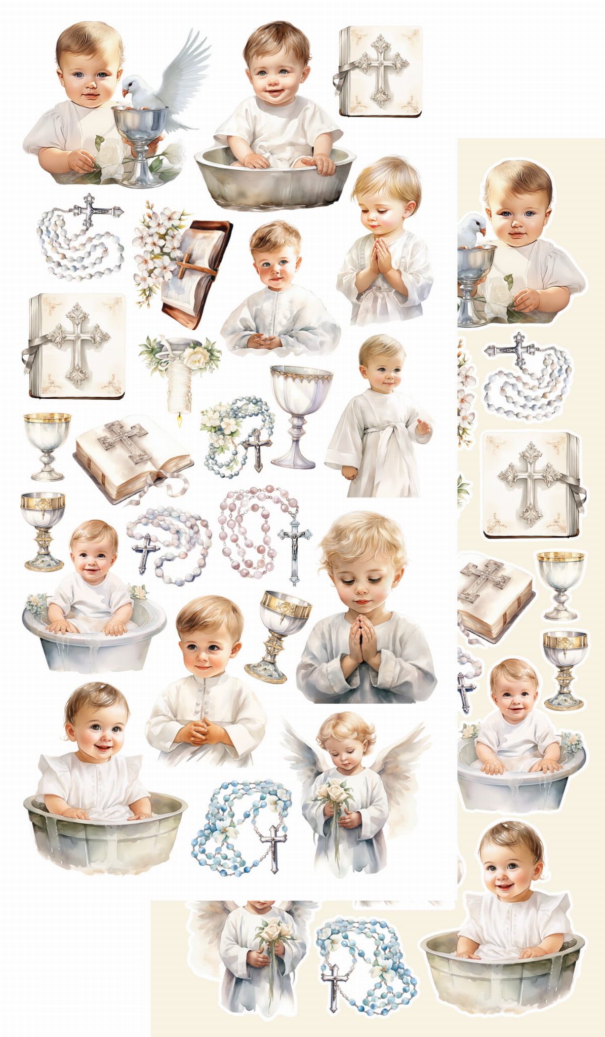 Heartbeat - Christening 6x12 Cut-A-Part Sheets