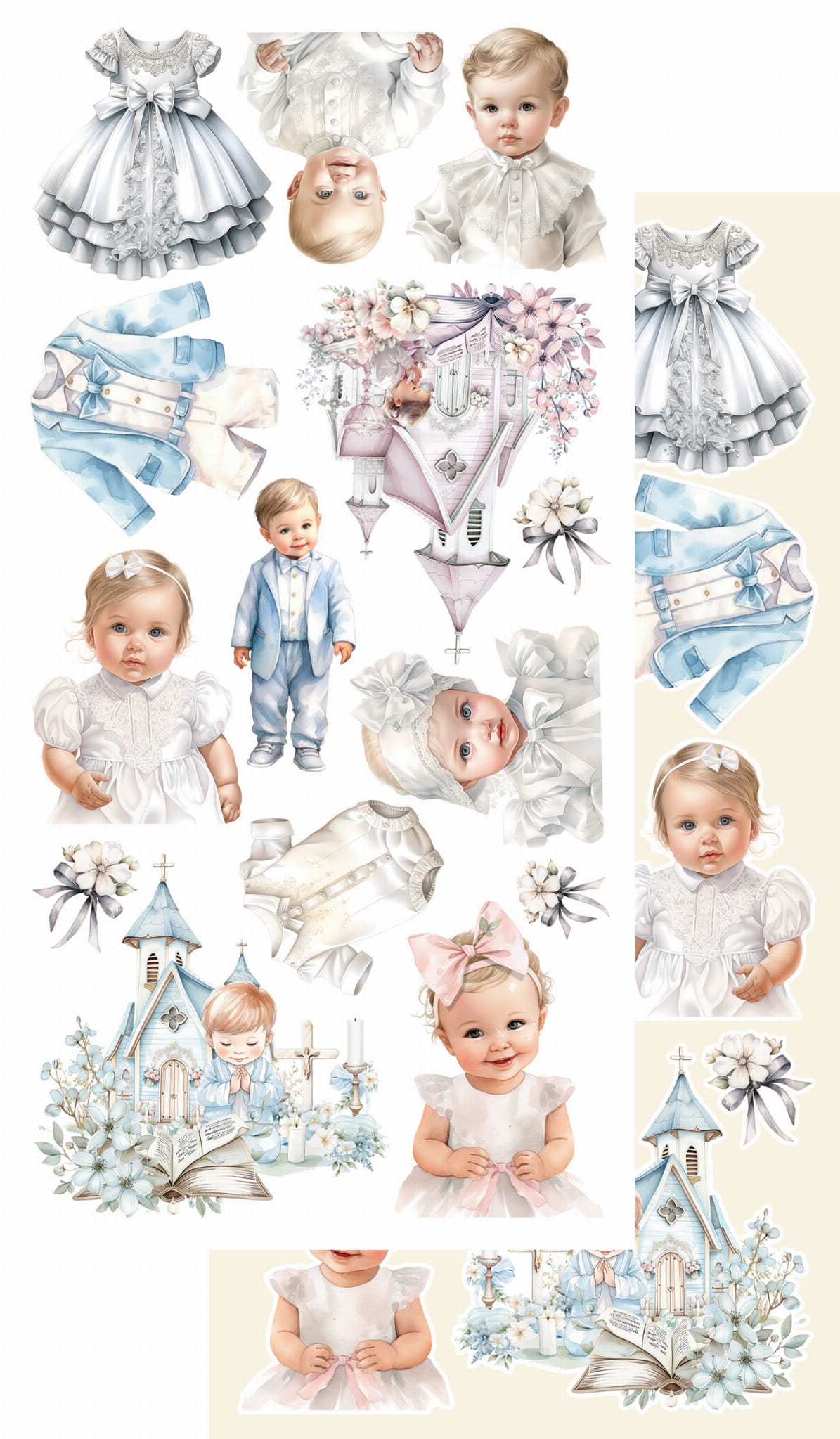 Heartbeat - Christening 6x12 Cut-A-Part Sheets