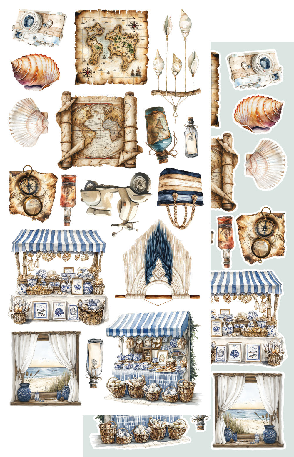 Ocean blue 6x12-' Accessory Set