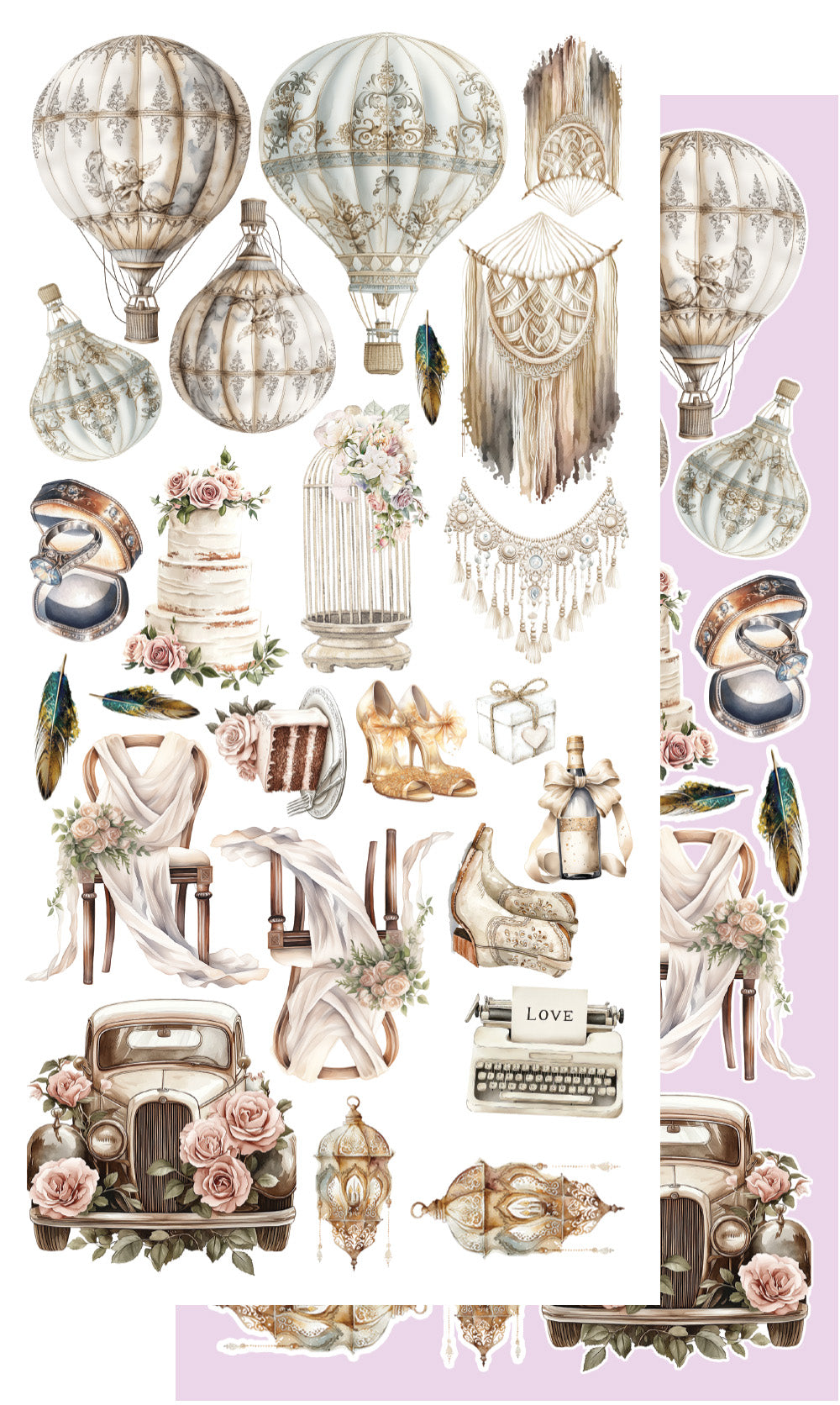 Romantic Boho Cut-A-Part Sheets