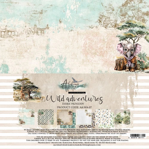 Wild adventures Scrapbooking Paper Set 12X12