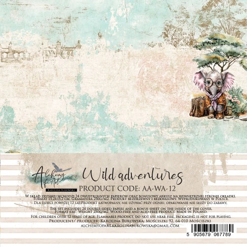 Wild adventures Scrapbooking Paper Set 6X6