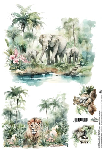 Wild adventures Sheet RICE PAPER