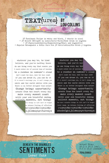 TEXT(ures) Beneath the Brambles Laser Cut Sentiment Pack