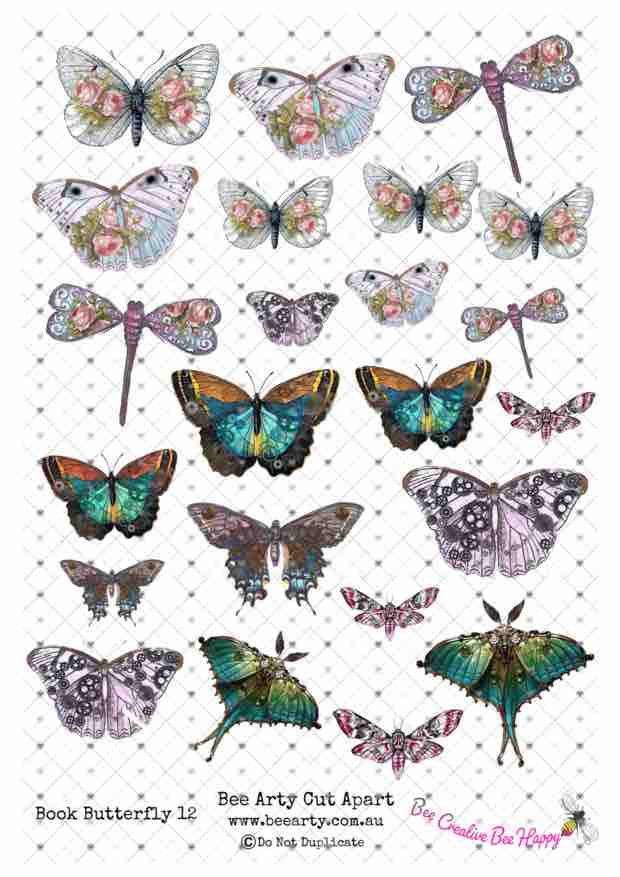 A4 Cut Apart - Assorted - Butterfly 12