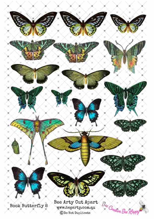 A4 Cut Apart - Assorted - Butterfly 8