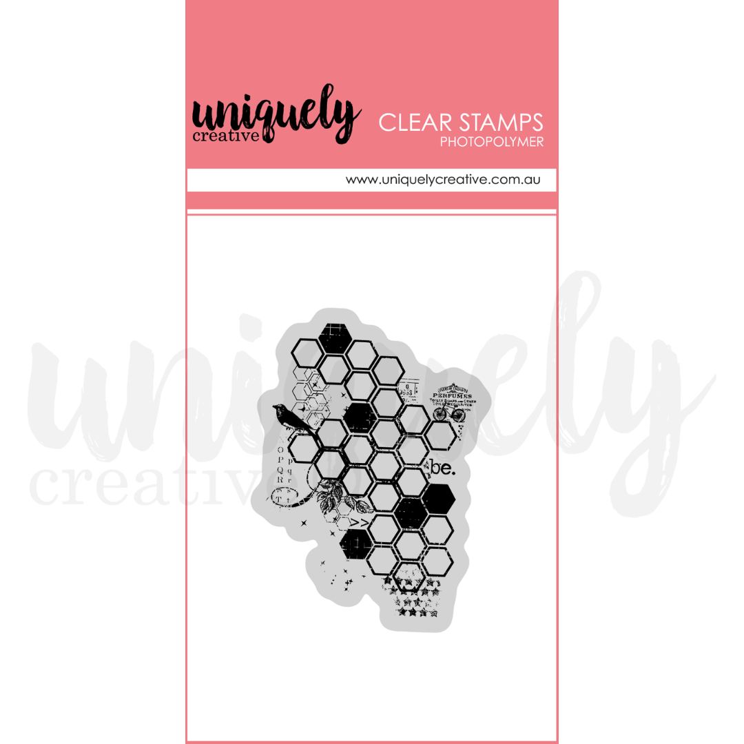 Botanical Honeycomb Photopolymer Stamp