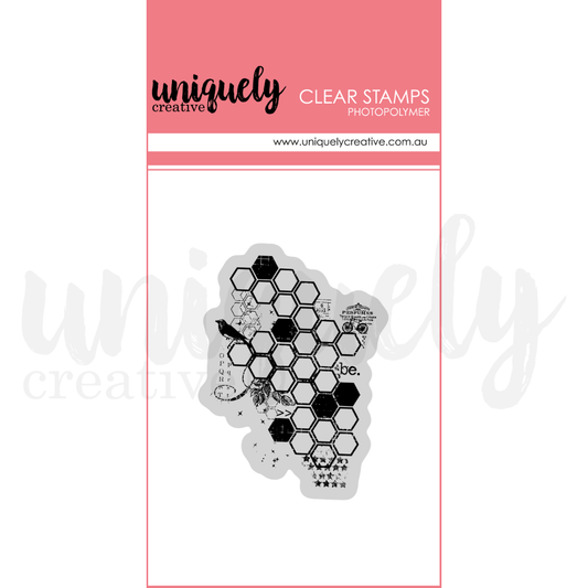 Botanical Honeycomb Photopolymer Stamp