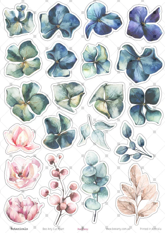 A4 Cut Apart - Assorted - Botanicals Vellum