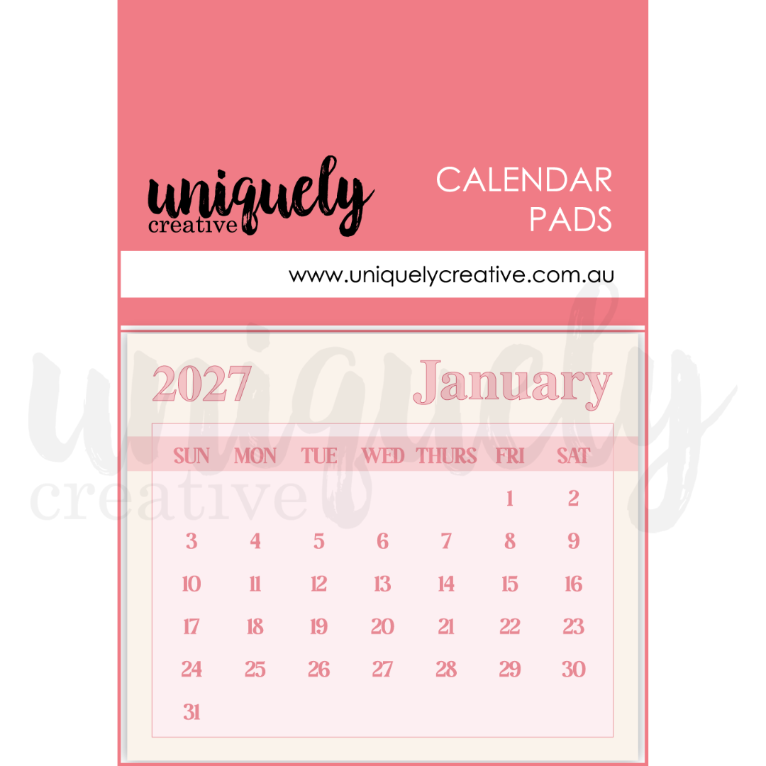 2027 Calendar Pads