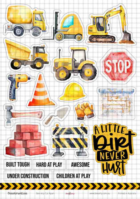 A4 Cut Apart - Assorted - Construction