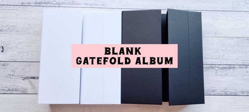 Gatefold Album- Blank Album Base - WHITE