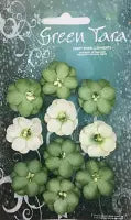 Pack 10 Cherry Blossoms, Green Tones