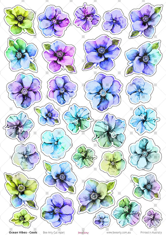 A4 Cut Apart - Assorted - Ocean Vibes - Cools