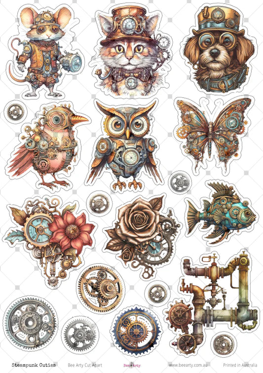 A4 Cut Apart - Assorted - Steampunk Cuties