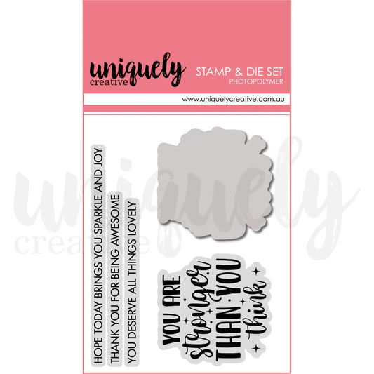 Stronger Than You Think Die and Stamp Set