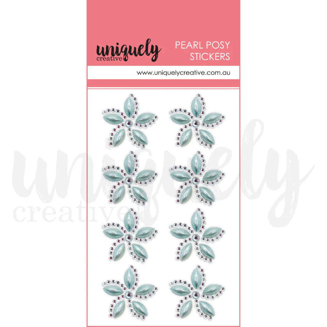 Pearl Posey Stickers - Blue