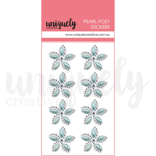 Pearl Posey Stickers - Blue